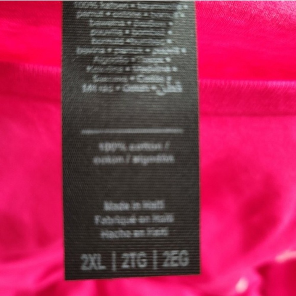 NWOT Hot Pink & White Jesus Has My Back Gildan Graphic T-Shirt Size 2XL - Picture 2 of 5